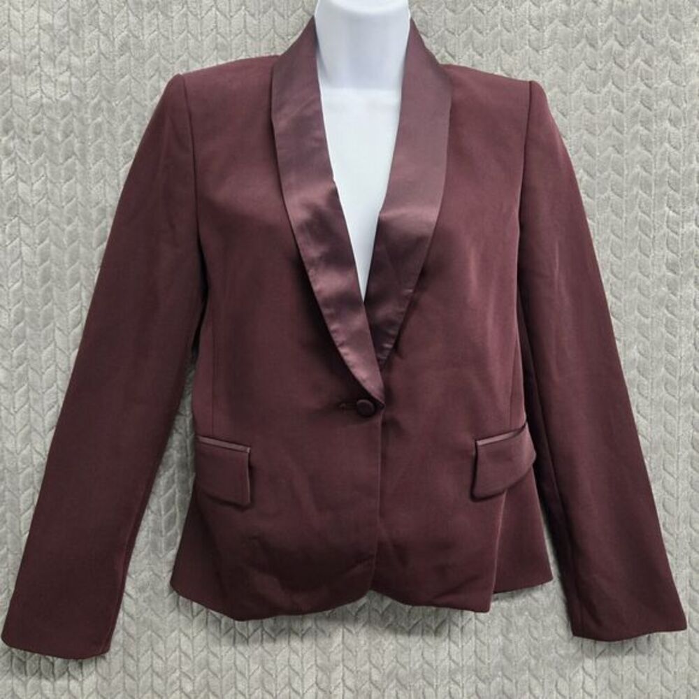 Victoria’s Secret Blazer Jacket Womens Size 2 Burgundy Red Wine Blazer